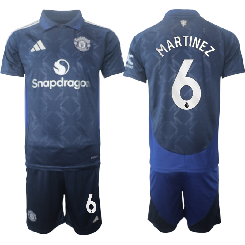 Men 2024-2025 Club Manchester United away blue #6 Soccer Jersey